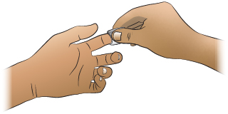 <strong>First Aid - Bleeding Finger</strong> <ul><li>Apply direct pressure to the entire wound with a sterile gauze dressing or a clean cloth.</li></ul>