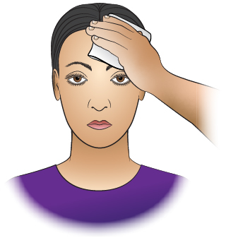 <strong>First Aid - Bleeding Head</strong> <ul><li>Apply direct pressure to the entire wound with a sterile gauze dressing or a clean cloth. Once the bleeding has stopped, cover with an adhesive bandage or gauze.</li></ul>