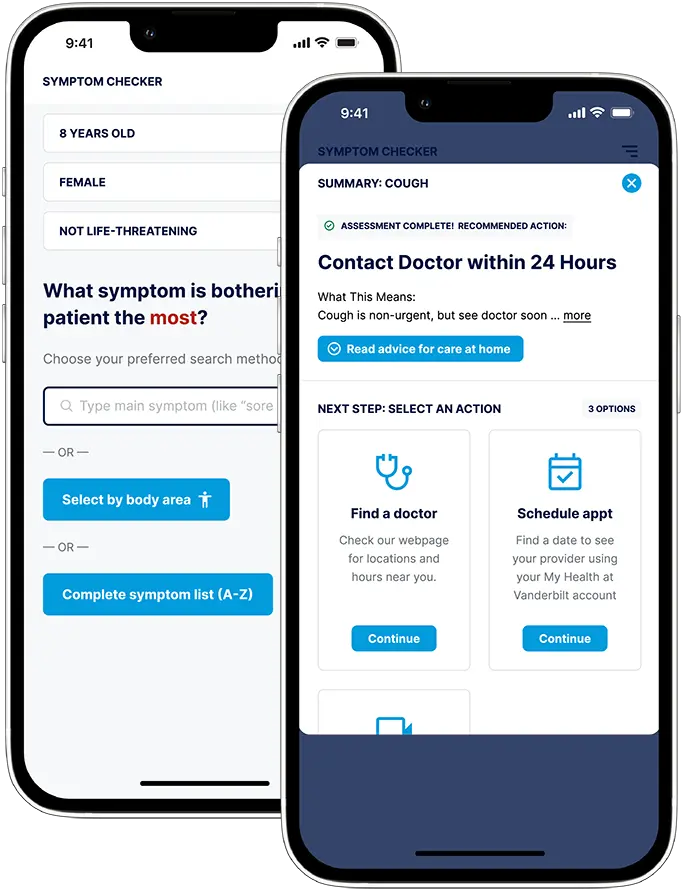 A smartphone with a website for a doctor's office.
