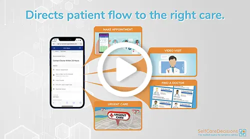 A flow chart of a patient's journey through the healthcare system.
